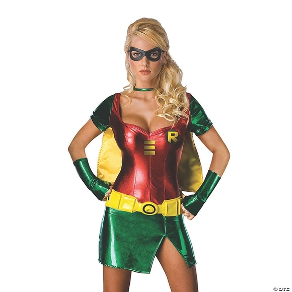 Sexy Robin Adult Woman Costume (Size Medium / Fits Dress Sizes 6-10) - Picture 1 of 6